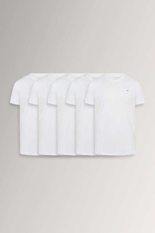  BadRhino Big & Tall Lot de 5 t-shirts basiques blancs