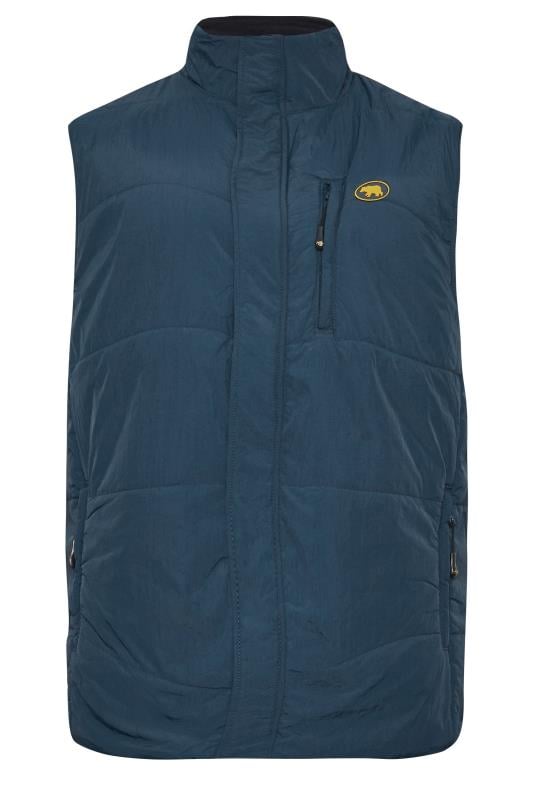 D555 Big & Tall Navy Zip Through Padded Gilet | BadRhino 3