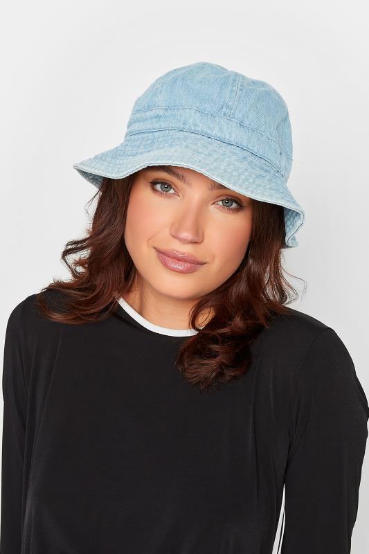 Light Blue Denim Look Bucket Hat | Yours Clothing  1