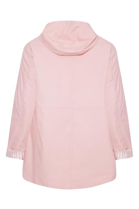 Plus Size Light Pink Raincoat | Yours Clothing  8