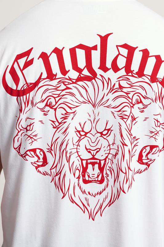 BadRhino Big & Tall White England T-Shirt | BadRhino 4