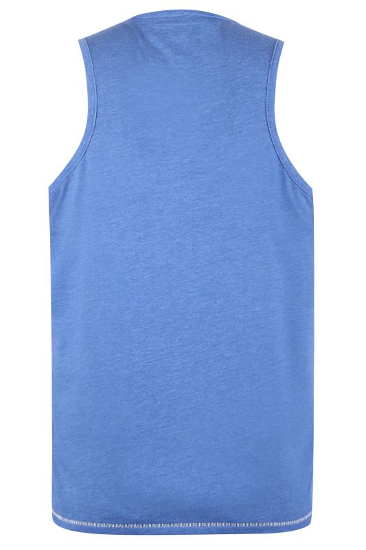 D555 Big & Tall Denim Blue 'South Beach Surf' Printed Vest 3