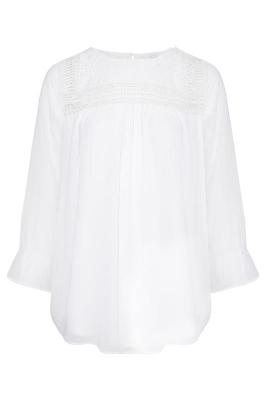 YOURS LONDON Plus Size White Lace Blouse | Yours Clothing 6