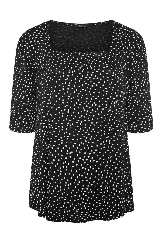 LIMITED COLLECTION Curve Black Polka Dot Top 6