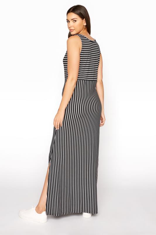 LTS Tall Black Stripe Maxi Dress 3