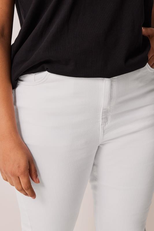 EVANS Plus Size White Shaper Contour Jeans | Evans 4