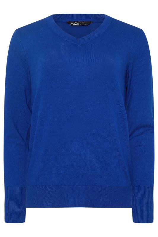 M&Co Cobalt Blue V-Neck Long Sleeve Jumper | M&Co 6