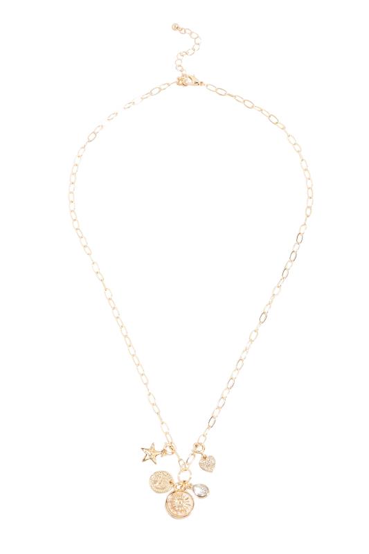 Gold Tone Charm Necklace | Yours Clothing 4