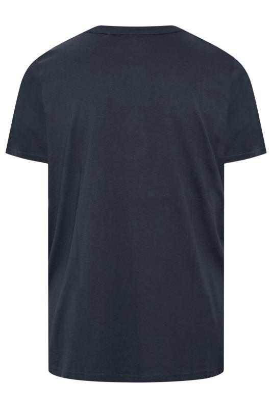 LAMBRETTA Big & Tall Navy Blue Target Print T-Shirt 4