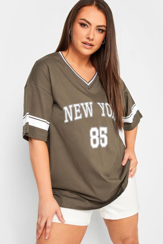 New York Yankees Womens Big Logo V-Neck Sweater