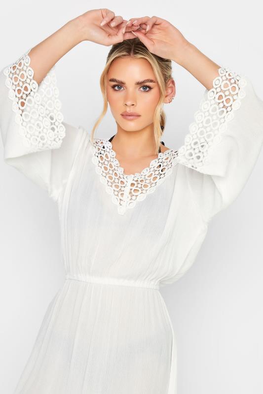 PixieGirl White Crochet Kaftan Dress | PixieGirl 5