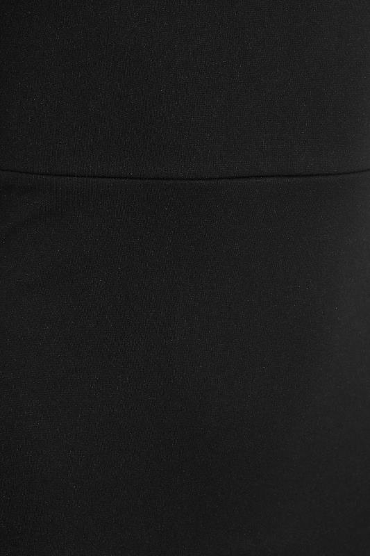 Petite Black Ruffle Shoulder Mini Dress 5