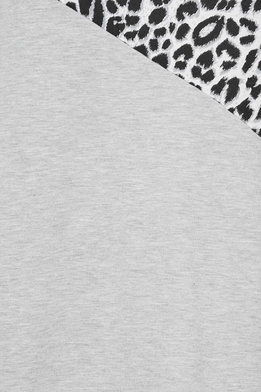 LIMITED COLLECTION Plus Size Black Leopard Print Colour Block T-Shirt | Yours Clothing  7