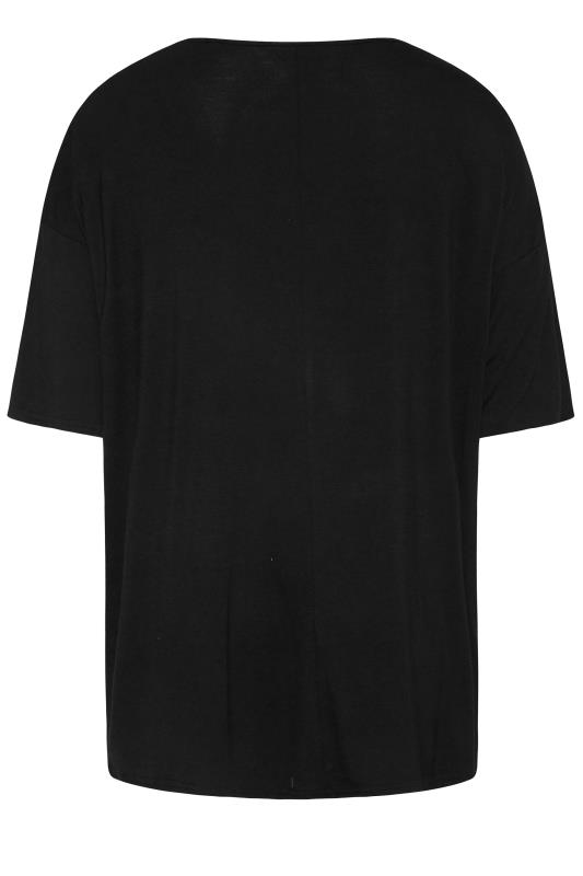 LIMITED COLLECTION Curve Black Foil Leopard Print Oversized T-Shirt 7