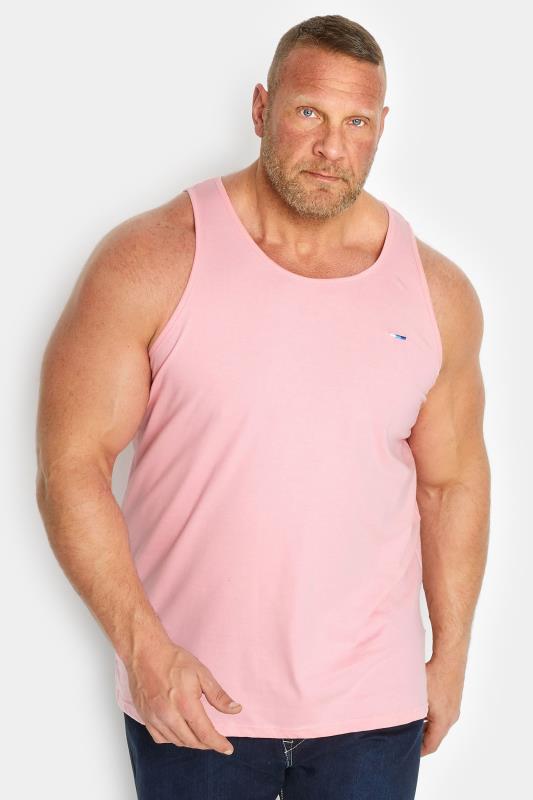 Men's  BadRhino Big & Tall Pink Plain Vest