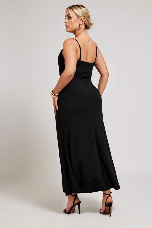 YOURS LONDON Plus Size Black Lace Cowl Neck Maxi Dress | Yours Clothing 4