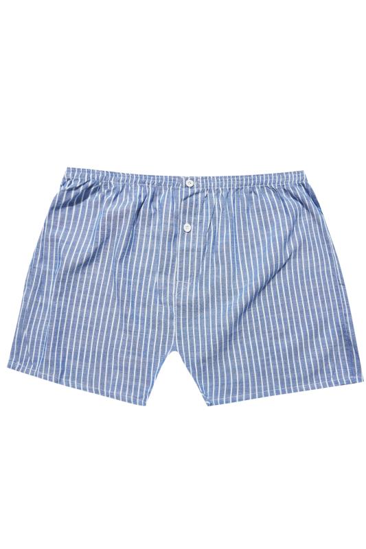 KAM Big & Tall 2 PACK Blue Woven Boxers 4