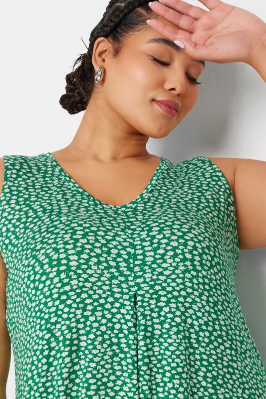 YOURS Plus Size Green Ditsy Floral Print Mini Dress | Yours Clothing 4