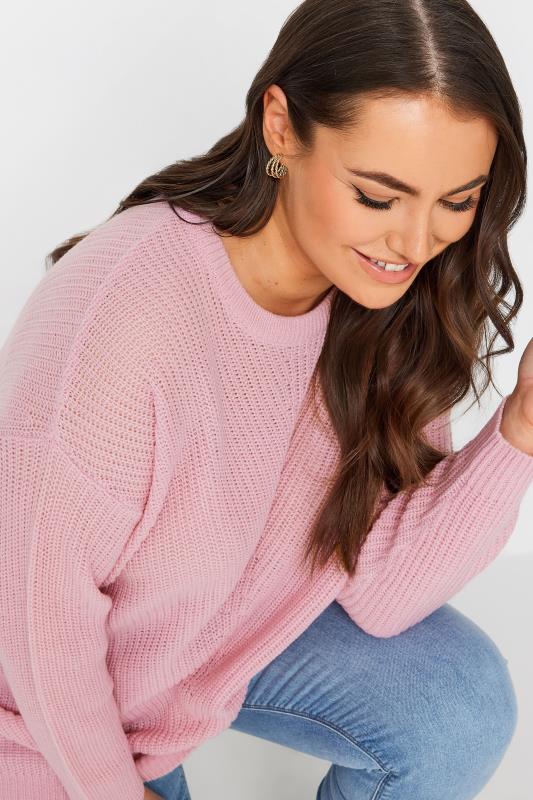 YOURS Plus Size Pink Essential Jumper | Yours Clothing 4