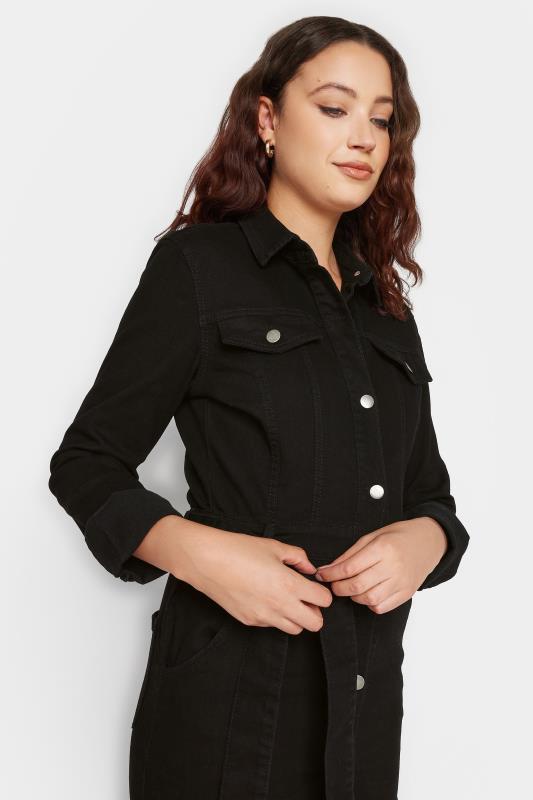 LTS Tall Womens Black Denim Button Through Dress | Yours Clothing  4