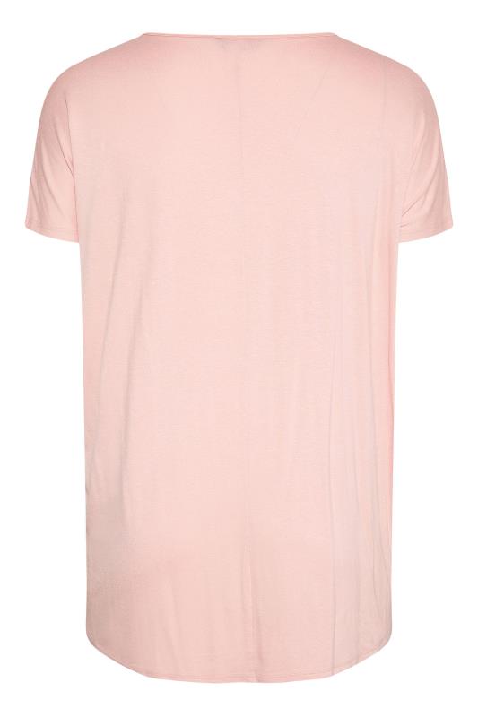 Plus Size Pink Grown On Sleeve T-Shirt | Yours Clothing 6