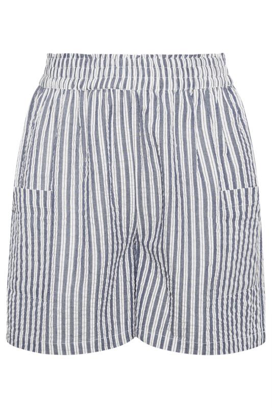LIMITED COLLECTION Plus Size Blue Striped Shorts | Yours Clothing 6