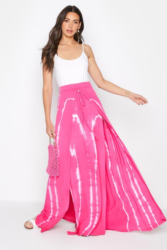 LTS Tall Pink Tie Dye Maxi Skirt 2
