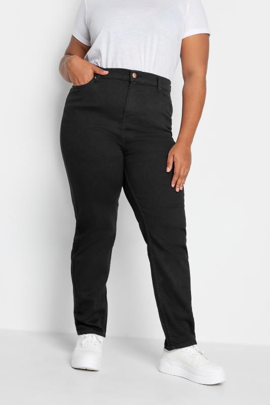  Grande Taille YOURS Curve Black Straight Leg RUBY Jeans