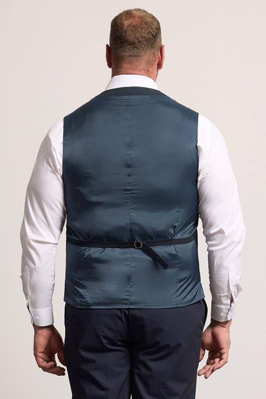 D555 Big & Tall Black Suit Waistcoat | BadRhino 2
