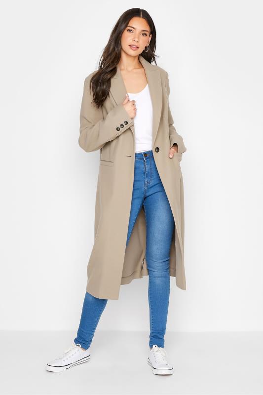 LTS Tall Women's Mink Brown Midi Formal Coat | Long Tall Sally 1