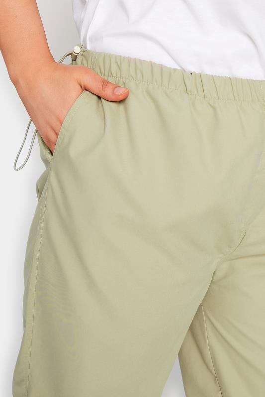 YOURS Curve Plus Size Stone Brown Parachute Trousers | Yours Clothing  3