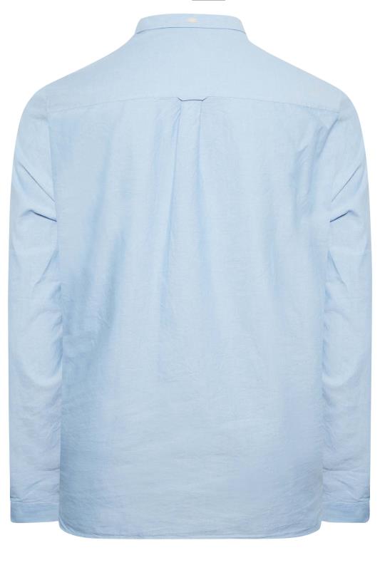 LYLE & SCOTT Big & Tall Blue Oxford Shirt | BadRhino 2