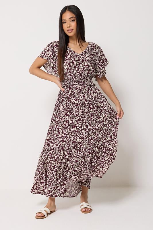  M&Co Petite Maxikleid in Beerenlila