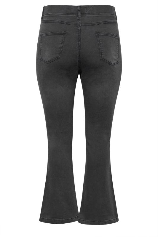 Curve Black Washed Ripped Pull-On HANNAH Bootcut Jeggings 5