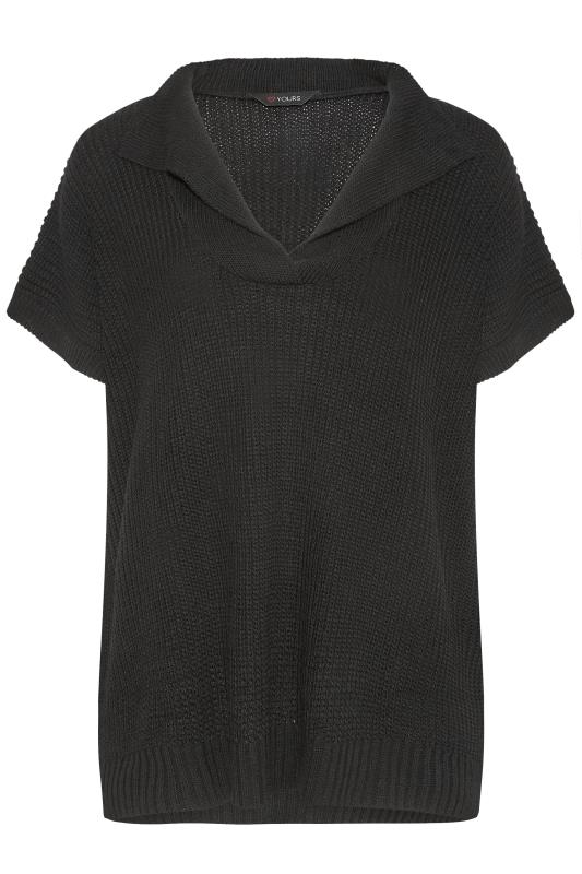 Black Open Collar Knitted Vest_F.jpg
