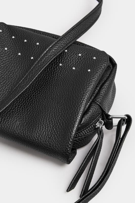 Black Stud Detail Cross Body Bag | Yours Clothing 5