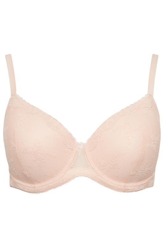 YOURS 2 PACK Plus Size Pink & Cream Padded Lace Bra | Yours Clothing  8