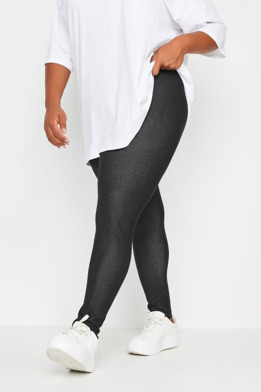 Plus Size Basic Leggings YOURS FOR GOOD Curve Black Jersey Stretch Jegging
