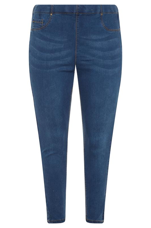 YOURS FOR GOOD Curve Mid Blue Pull On JENNY Jeggings_F.jpg