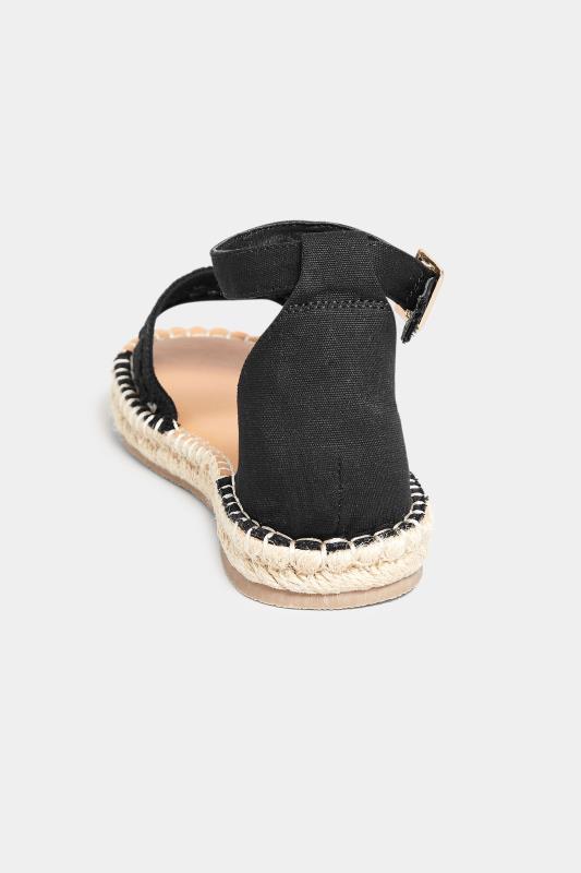 LTS Black Espadrille Sandals In Standard Fit | Long Tall Sally  4