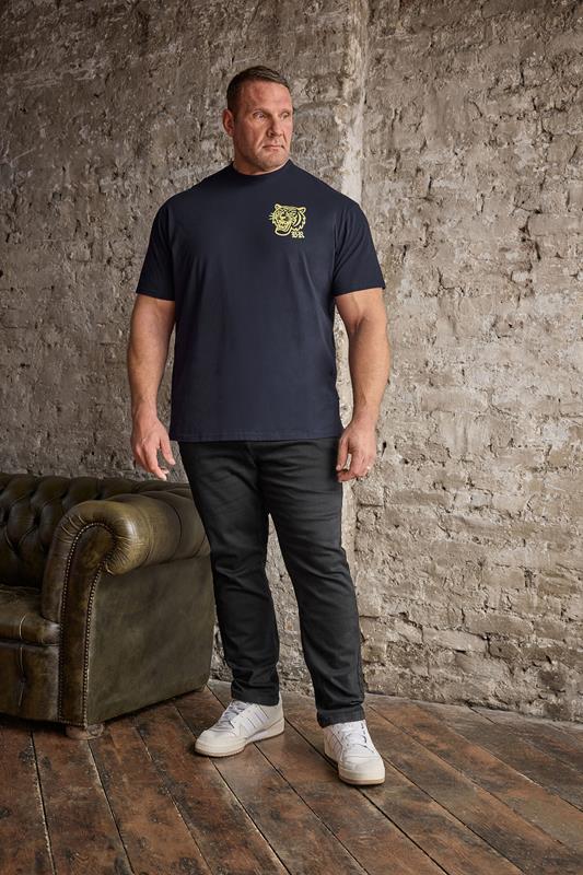 BadRhino Big & Tall Navy Blue Tiger Graphic T-Shirt | BadRhino 1