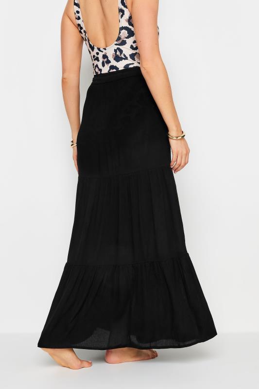 LTS Tall Women's Black Textured Tie Waist Maxi Skirt | Long Tall Sally 3