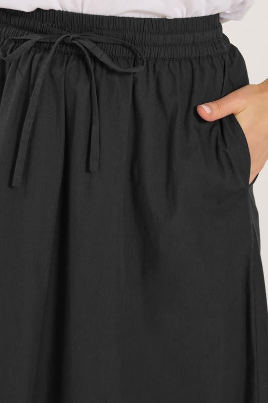 LTS Tall Women's Black Pull On Cotton Maxi Skirt | Long Tall Sally 4