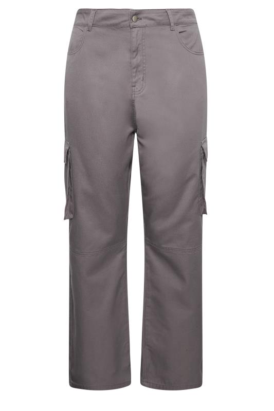 YOURS Plus Size Grey Cargo Trousers | Yours Clothing 4
