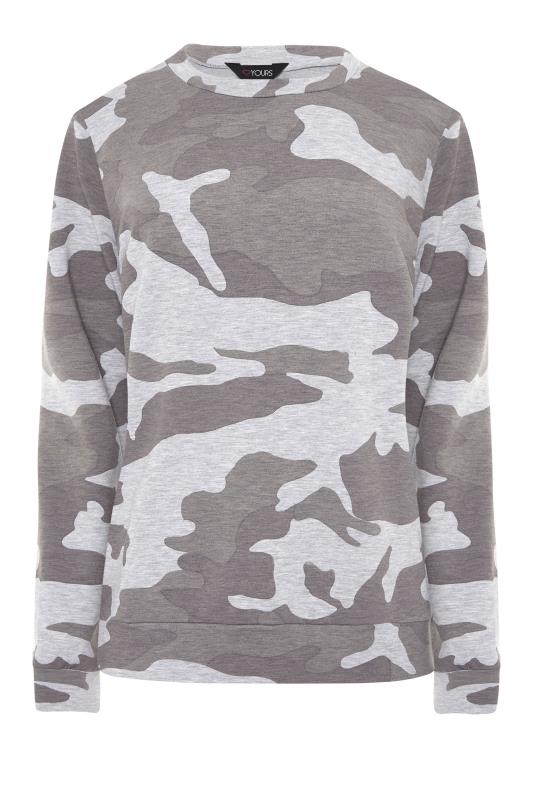 Plus Size Grey Camo Print Sweatshirt | Yours Clothing 5
