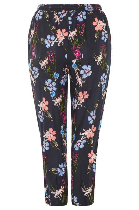 Navy Floral Tapered Trousers_BK.jpg