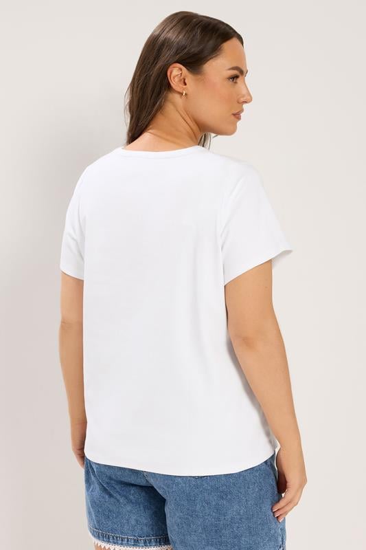 YOURS Plus Size White Peplum T-Shirt | Yours Clothing 2