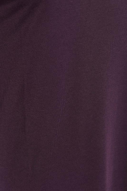Plus Size Dark Purple Long Sleeve T-Shirt | Yours Clothing 4