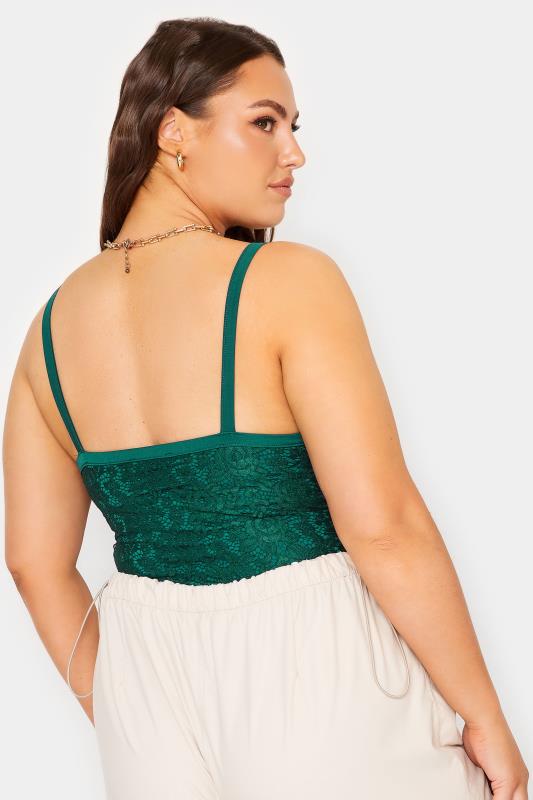 Plus Size LIMITED COLLECTION Green Lace Bodysuit | Yours Clothing 3