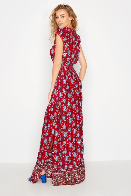 LTS Tall Women's Red Border Print Maxi Dress | Long Tall Sally 3